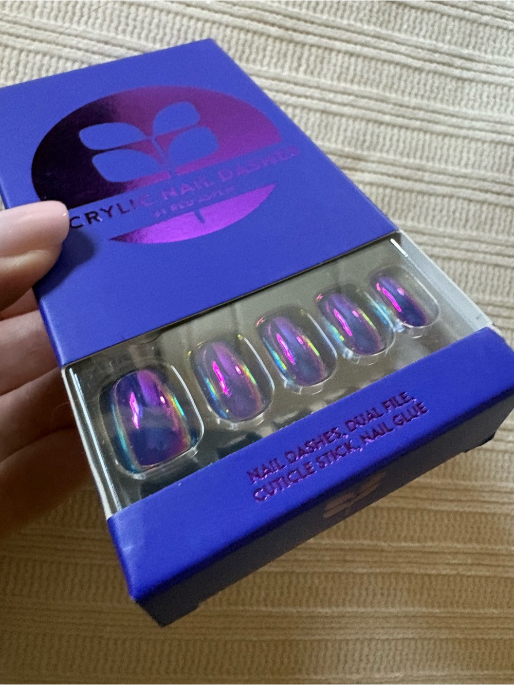 New Res Aspen Blue Purple Iridescent Press-On Nail Set Stellar Sheila